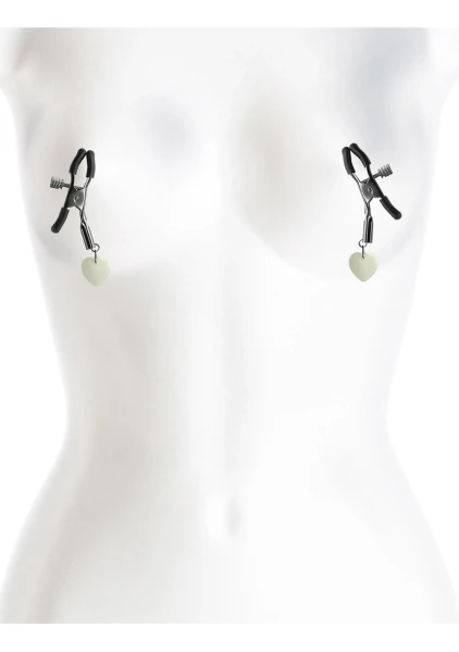 Bound Adjustable G3 Glow In The Dark Nipple Clamps by NS Novelties - Gunmetal