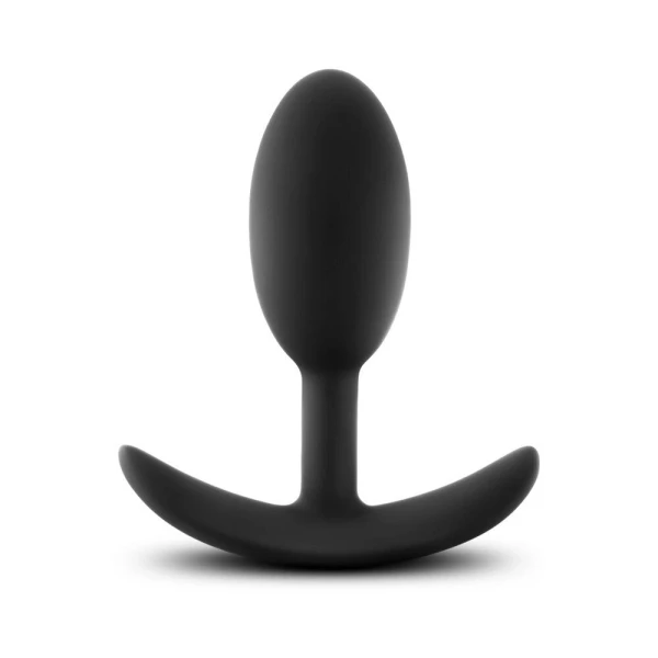 Anal Adventures Platinum - Silicone Vibra Slim Plug - Medium - Black