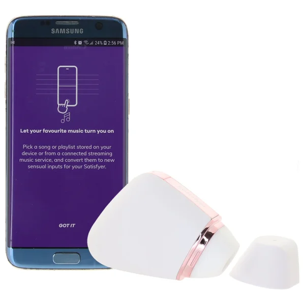 Satisfyer Love Triangle Pressure Wave Rechargeable App Enabled Clitoral Stimulator - White