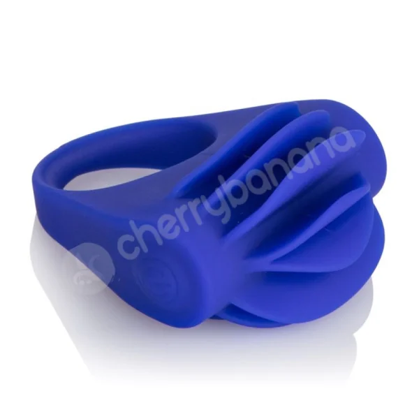 Blue Silicone Fluttering Enhancer Cock Ring