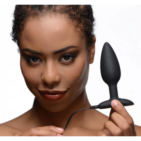 Bum Shock E-Stim Silicone Anal Plug Black