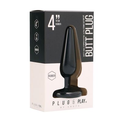 Butt Plug Basic Black 4 Inch