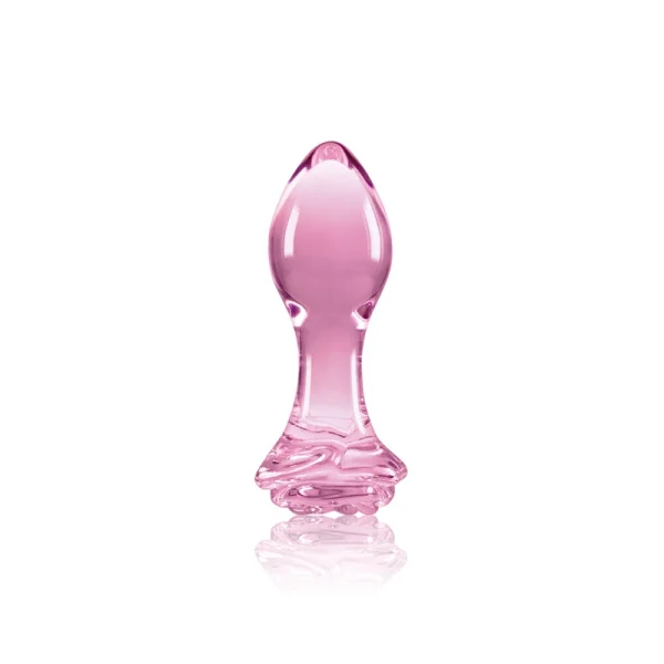 Crystal Glass Rose Anal Plug by NS