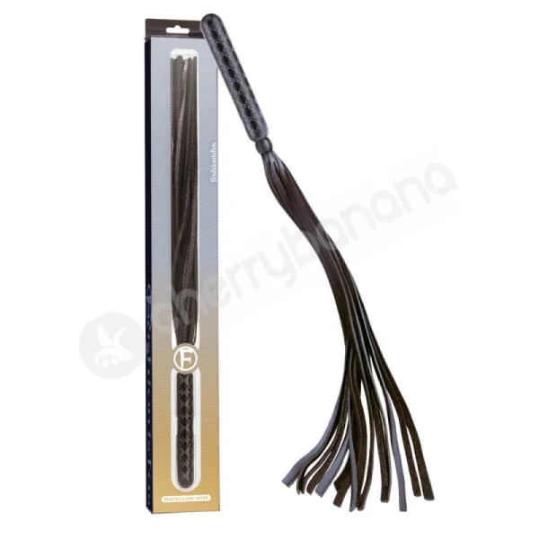 Fashionistas Glass Handled Faux Leather Whip