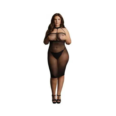 Shots Le Desir High neck Dress Black Qs