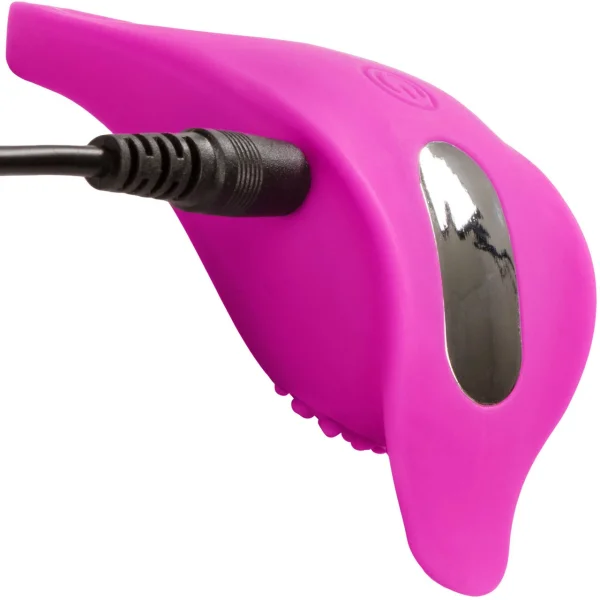 Silicone Rechargeable Teasing Enhancer Vibrating Cock Ring By CalExotics