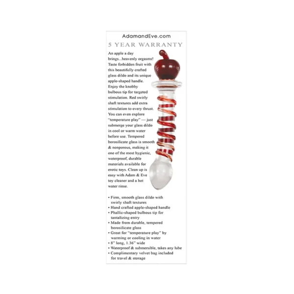 A&e Eve's Twisted Crystal Glass Dildo Red — image 5 of 9