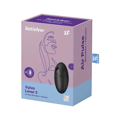 Satisfyer Vulva Lover 3 Black 4 3 Inch