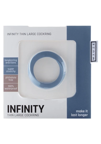 Infinity - Thin - Large Cockring (Blue)