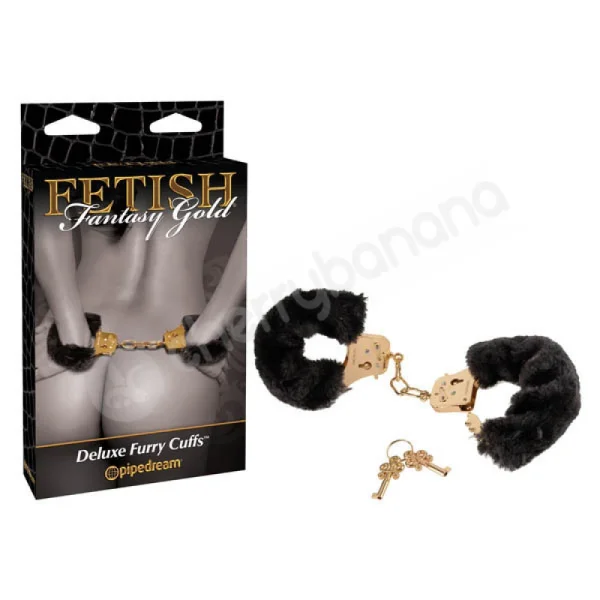 FETISH FANTASY GOLD DELUXE FURRY CUFFS