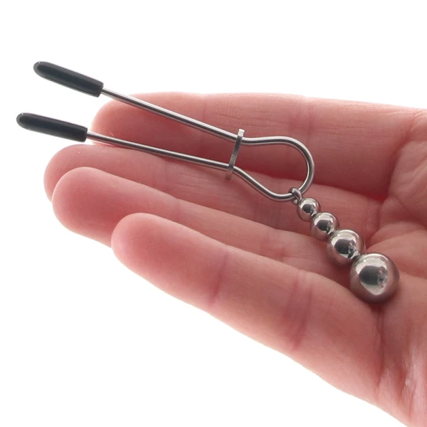 Selopa Beaded Nipple Clamps in Silver