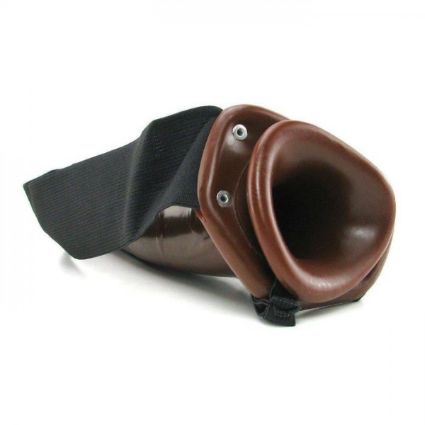 Fetish Fantasy 10" Chocolate Dream Vibrating Hollow Strap On