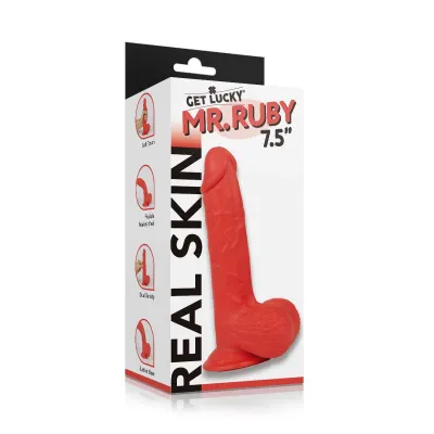 Get Lucky Ms Ruby 7 5 Inch Dildo Red