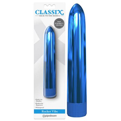 Rocket 7 Metallic Vibrator Blue