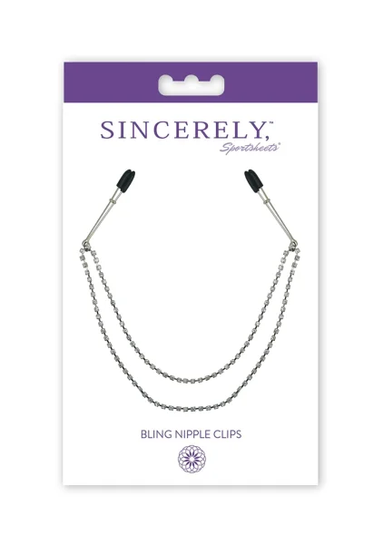 Midnight Bling Nipple Clamps by Sportsheets