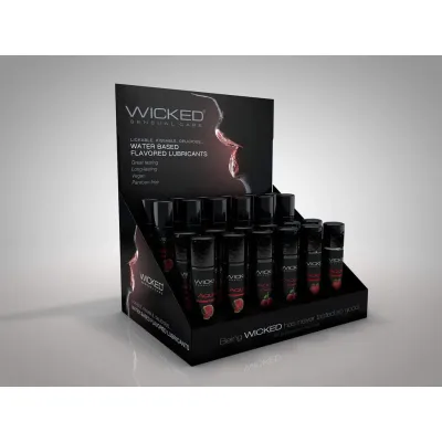 Aqua Flavored Water Based Lubricant 24ct Display