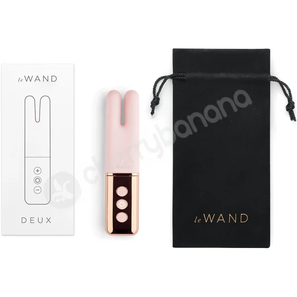 Le Wand Deux Rose Gold Chrome 15 Function Vibrating Stimulator
