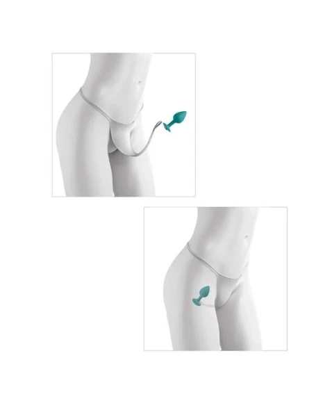 Hookup Panties Crotchless Secret Gem - White - Xl