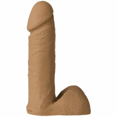 Vac U Lock Plat 6 inch Realistic Cock Brown