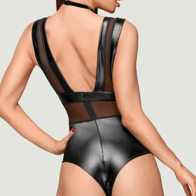 Noir Power Wetlook Teddy