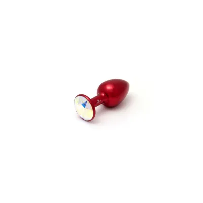 Rosebuds Lightweight Aluminum Swarovski Crystal Anal Plug Red
