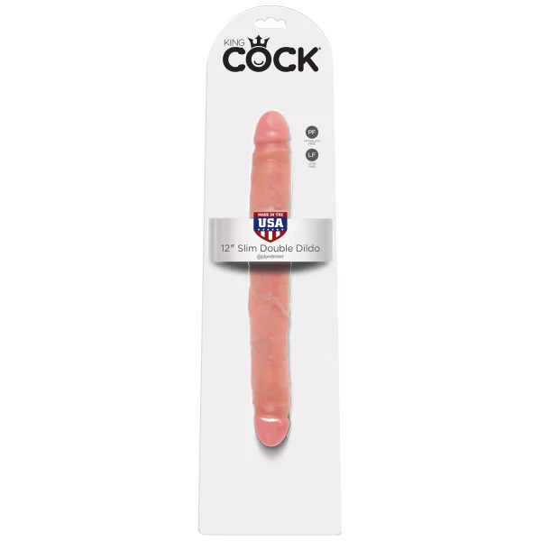 King Cock 12'' Slim Double Dildo