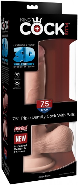 7.5" + Balls Triple Density 3D Cock