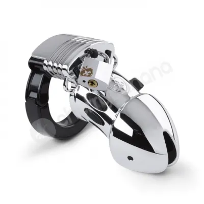 Mystim Pubic Enemy No 1 Silver Edition E stim Cock Cage