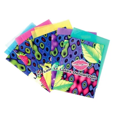 Lixx Latex Dental Dams 100 Piece Box Assorted Flavors