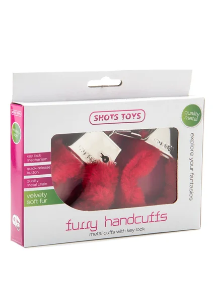 Furry Handcuffs - Red — image 7 of 7