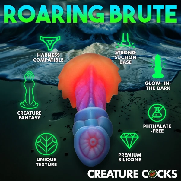 Creature Cocks Aqua-Cock Glow-in-the-Dark Dildo