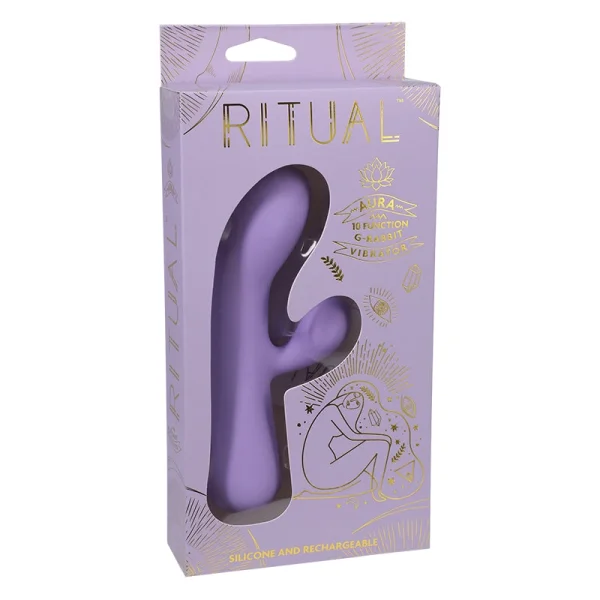 Ritual Aura Rechargeable Silicone Rabbit Vibrator by Doc Johnson