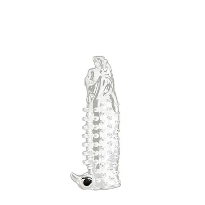 Wagging Dog Vibrating Penis Extension Clear