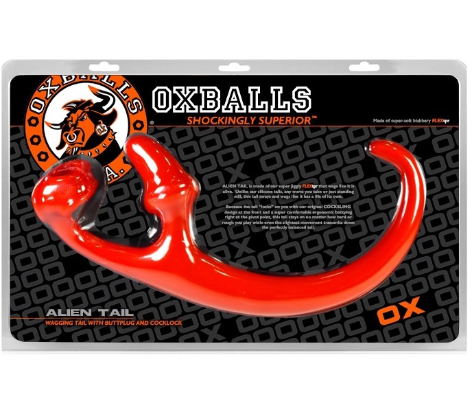 Alien Tail Buttplug and Cocksling Red