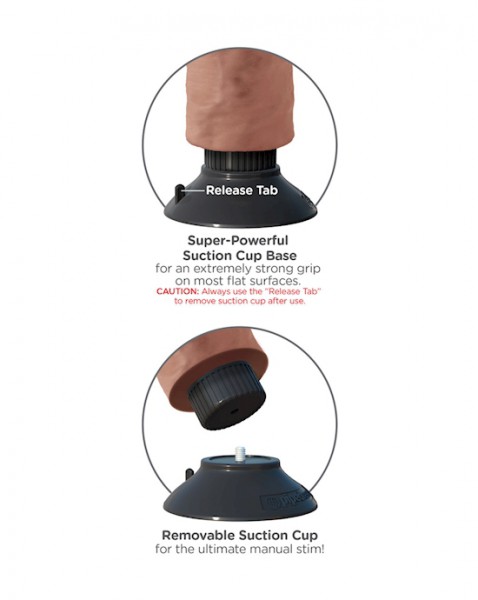 King Cock 7 Inch Vibrating Dildo - Tan - 7 Inch