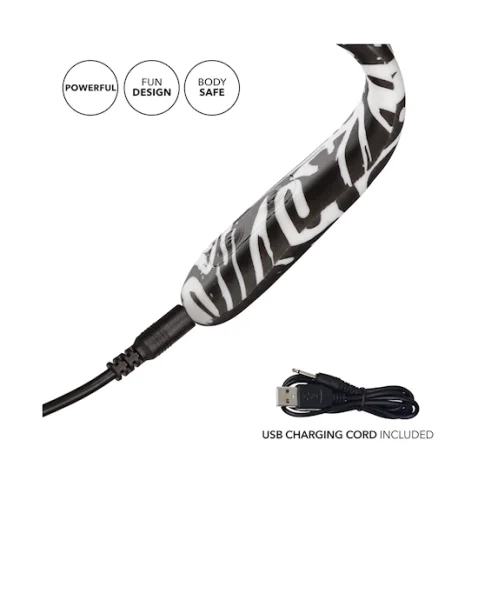Hype Flexi-wand Vibrator - Black / White