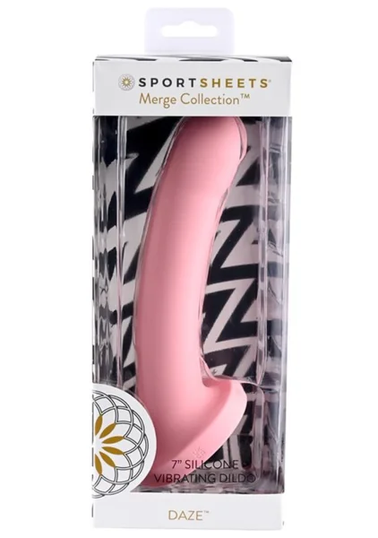 Sportsheets Daze 7” Vibrating Silicone Dildo Pink