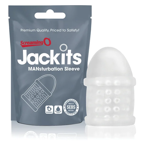 Jackits Mansturbation Sleeve - 12 Count Pop Box  Display - Clear — image 6 of 8