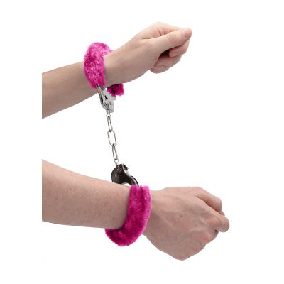 Pleasure Handcuffs Furry Pink Kinky Handcuffs