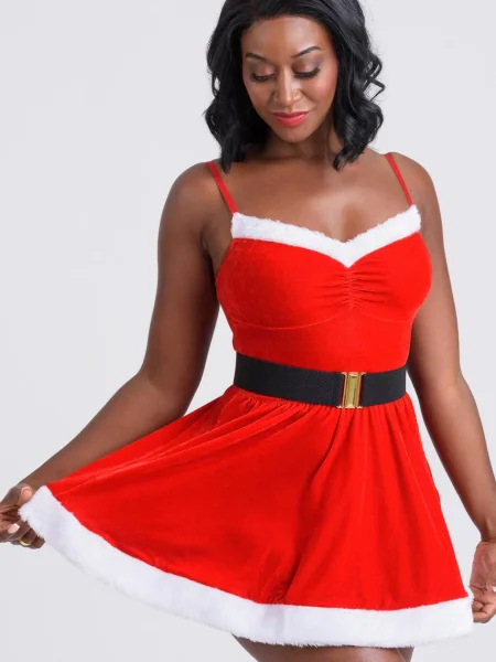 Lovehoney Fantasy Santa Flirty Red Velvet Dress