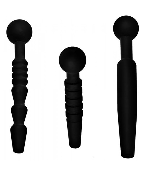 Dark Rods 3 Piece Silicone Penis Plug Set
