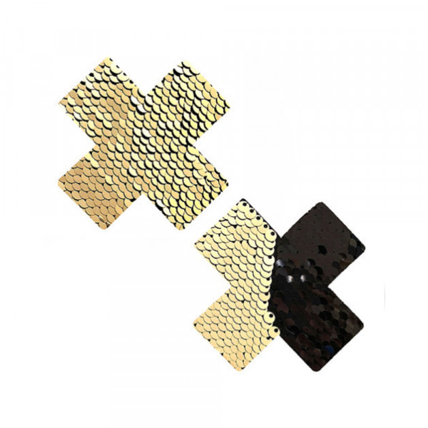 Neva Nude Pasty X Factor Sequins Gold To Black