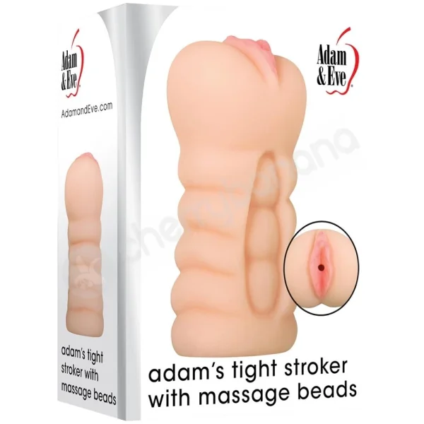 Adam & Eve Adam's Tight Flesh Vagina Stroker With Massage Beads