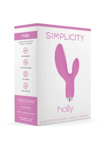 HOLLY G-Spot Clitoral Vibrator (Pink)