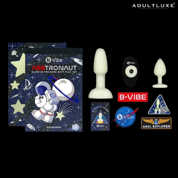 B-Vibe Asstronaut Glow In the Dark Butt Play Set