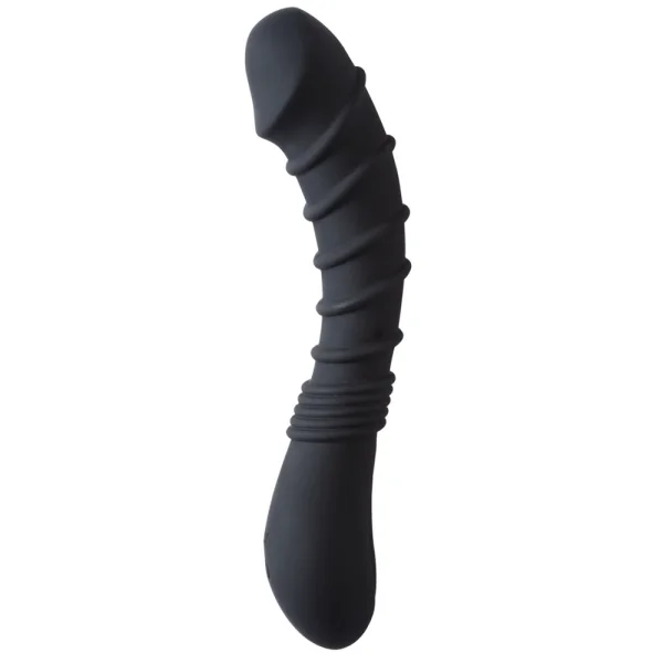 Luxury G-Spot / P-Spot Curve Ribbed Silicone Vibrating Power Dildo