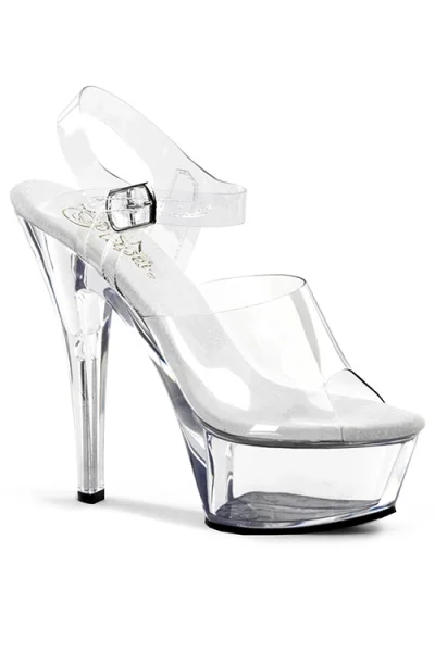 Kiss 6" Clear Platform Sandal By Pleaser
