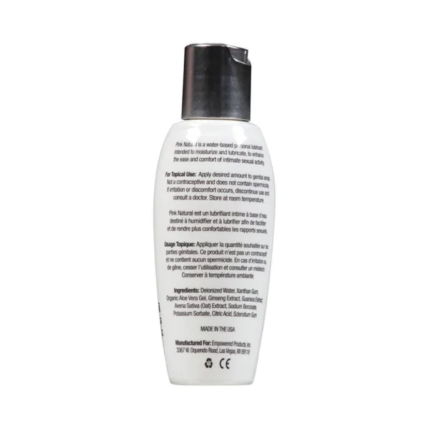 Pink Natural - Water-Based Lube | 2.8oz