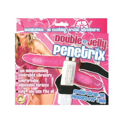 DOUBLE JELLY PENETRIX ADJUSTABLE HARNESS VIBRATOR PINK