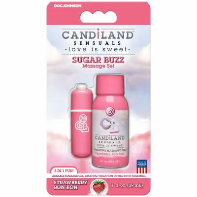 Candiland Sugar Buzz Massager Set Strawberry Bon Bon